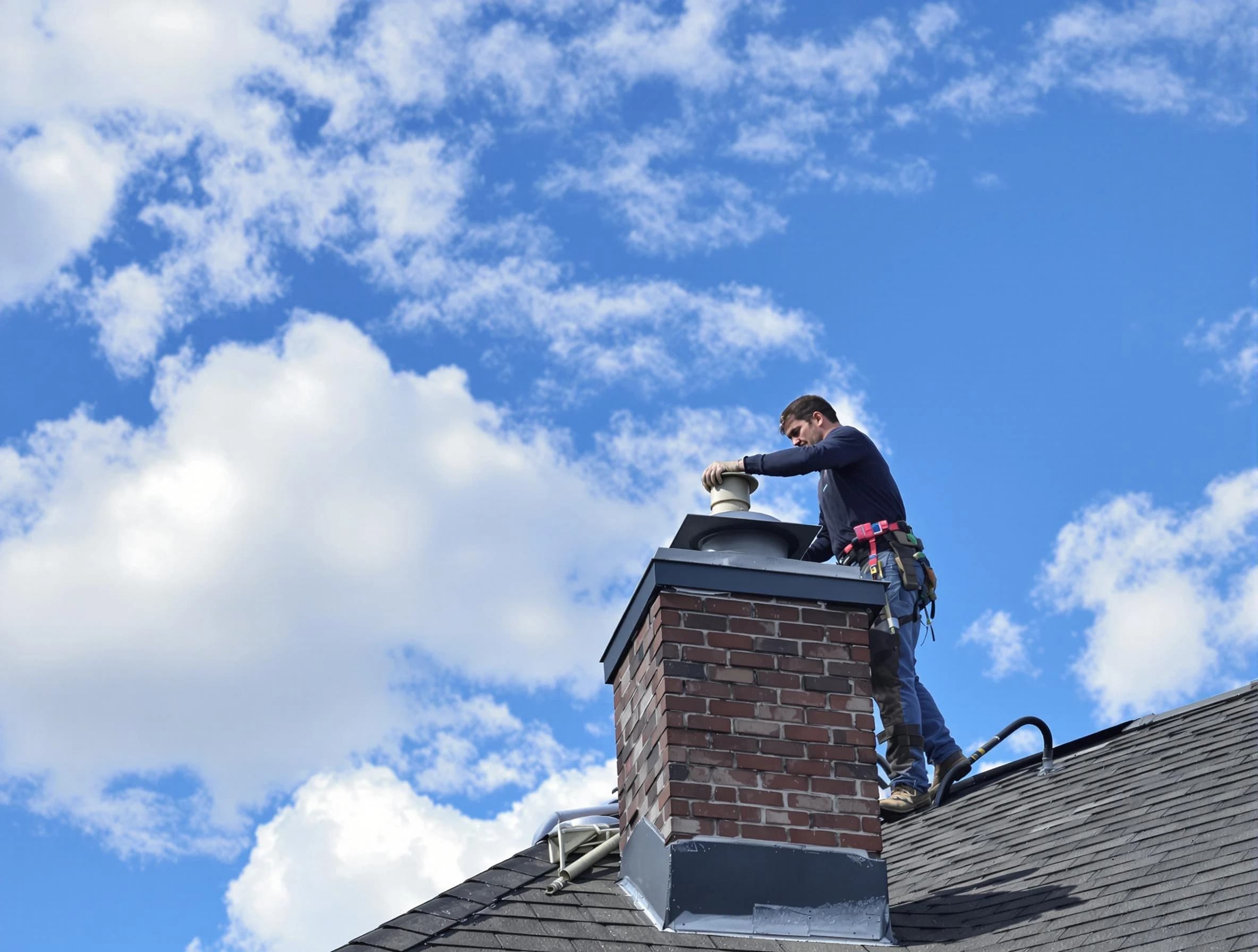 Roxborough Park Chimney Sweep installing a sturdy chimney cap in Roxborough Park, CO
