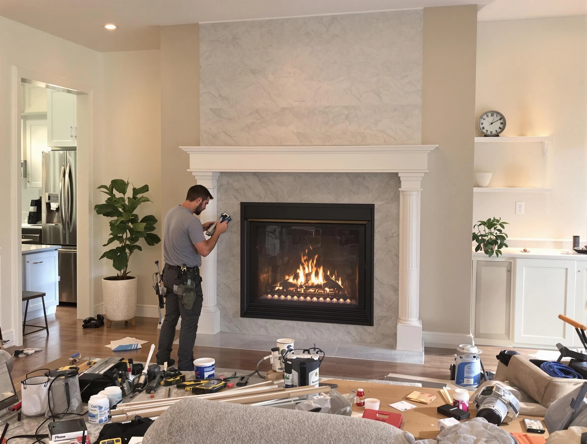 Newly installed fireplace by Roxborough Park Chimney Sweep in Roxborough Park, CO