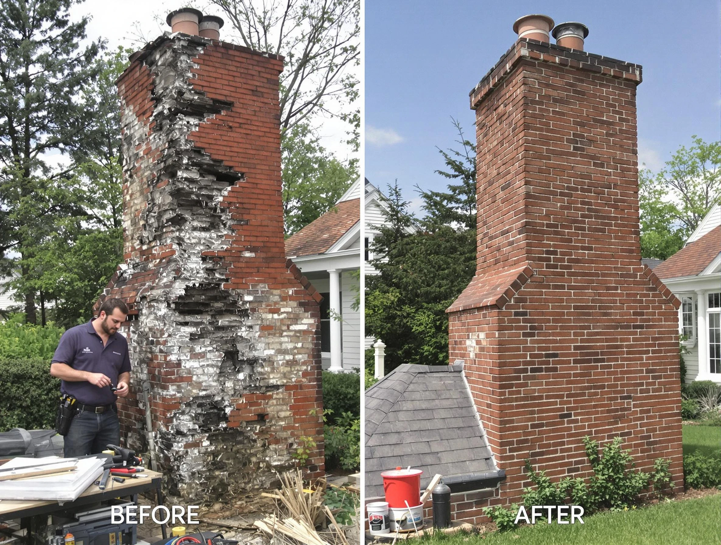 Roxborough Park Chimney Sweep performing a full chimney restoration in Roxborough Park, CO