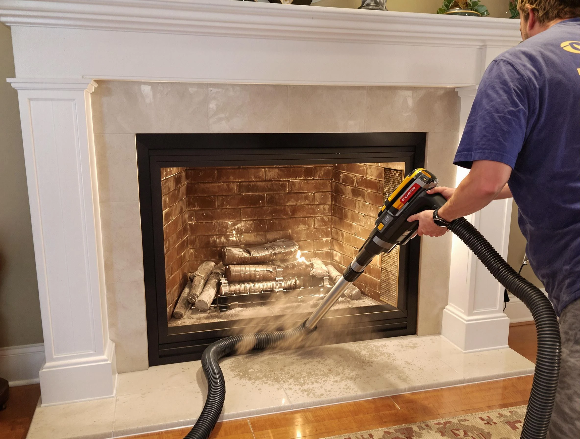 Fireplace cleaning performed by Roxborough Park Chimney Sweep in Roxborough Park, CO