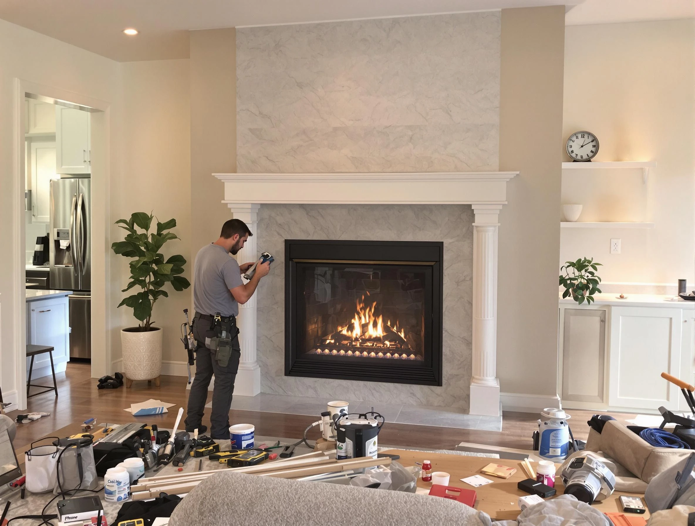 Newly installed fireplace by Roxborough Park Chimney Sweep in Roxborough Park, CO